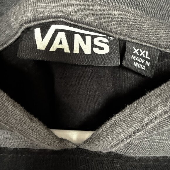 Vans Gray Black Tribal Long Sleeve Hoodie Shirt - Picture 3 of 3